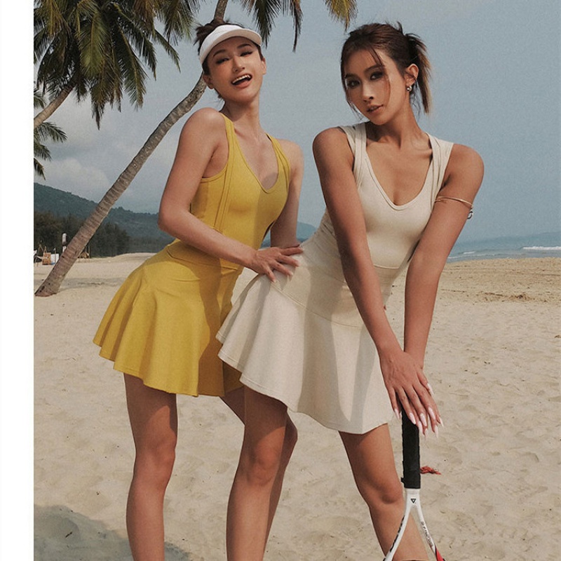 Yoga Fitness Dress - Back Shaping Dress Short Running Tennis
