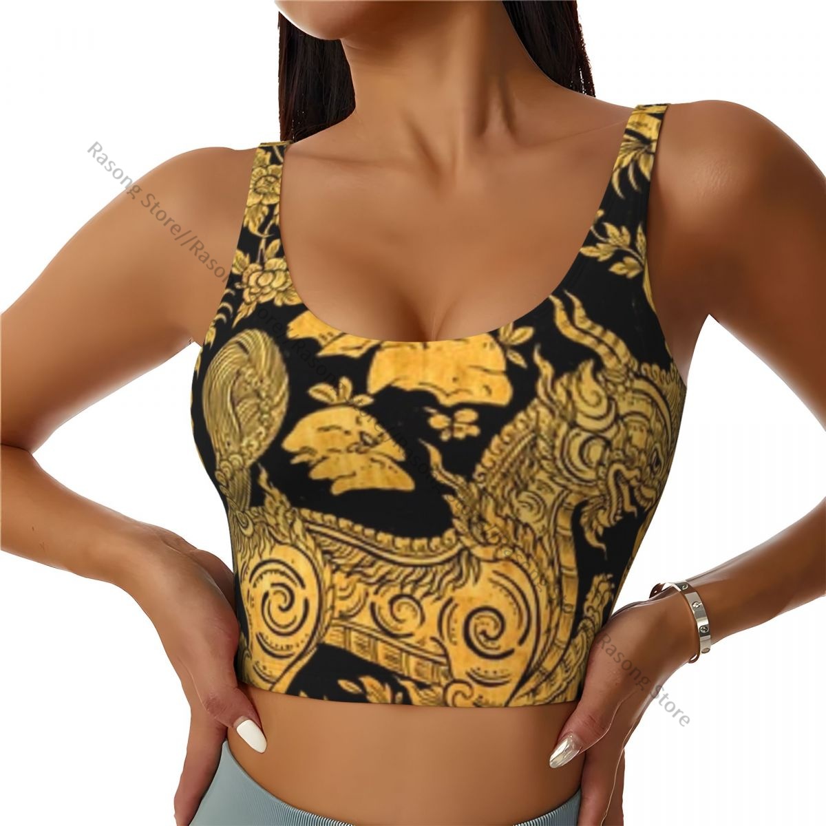 Yoga Fitness Drawing - Sports Bra Women Running Yoga Clothes