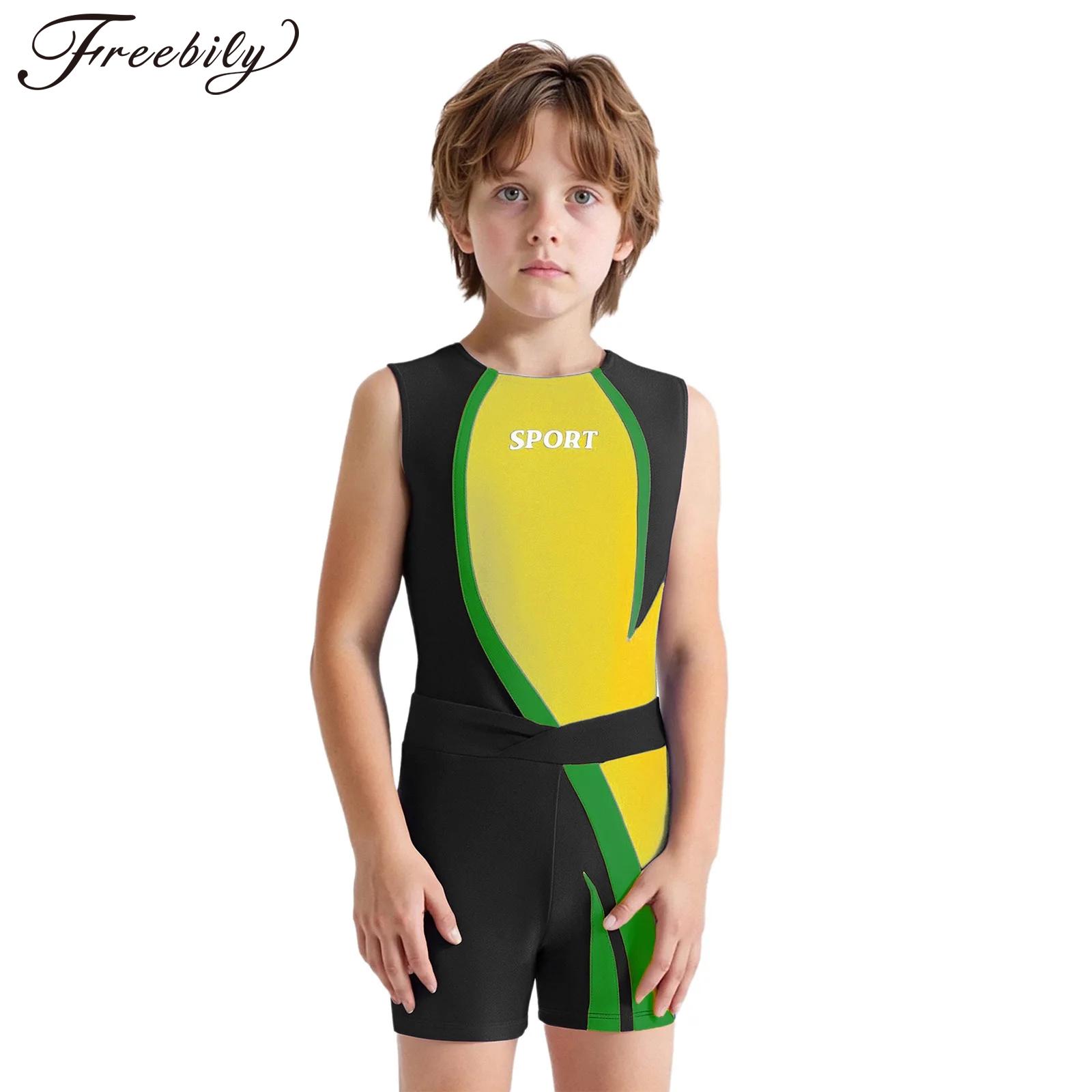 Yoga Dance & Fitness Center Llc - Kids Boys Gymnastics Dance Costume Sleeveless