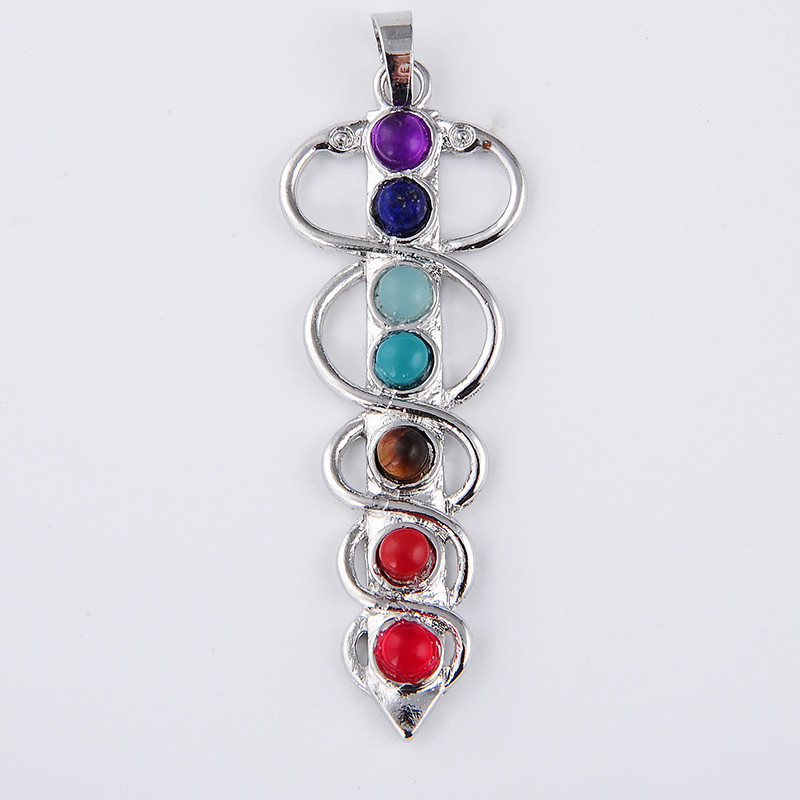 7 Chakra Stone Necklace Pendan - Yoga Health & Fitness Center のレビューと価格