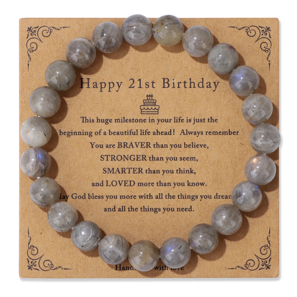 Natural Labradorite Bracelet 8 - Yoga Health & Fitness Center のレビューと価格