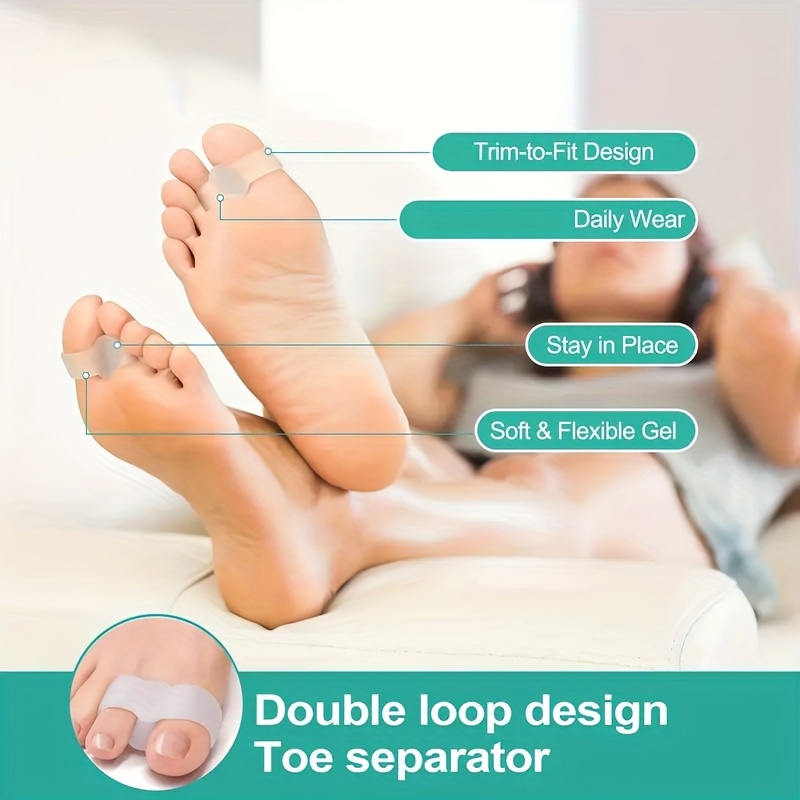 1 pair of silicone toe separat - Yoga Toe Separator のレビューと価格
