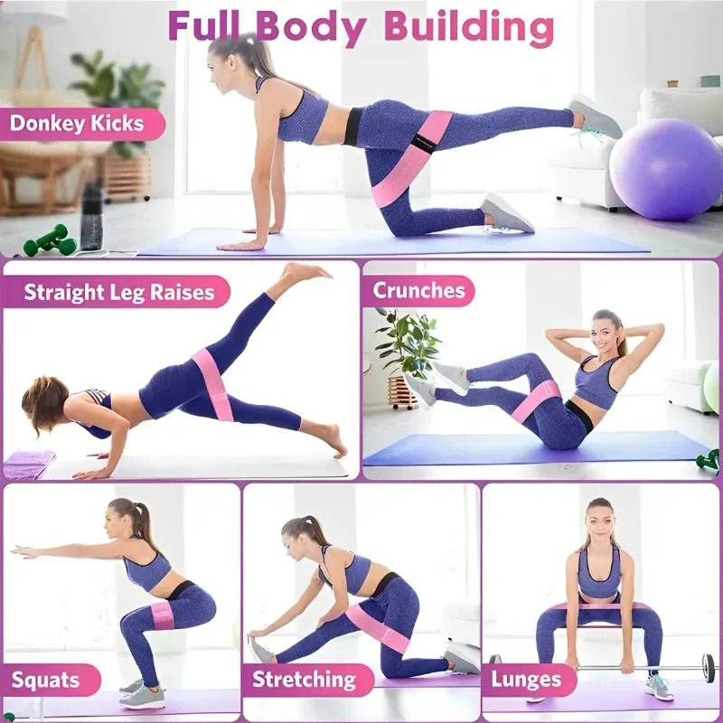 3Pcs Fabric Resistance Hip Boo - Yoga Fitness Resistance Band のレビューと価格