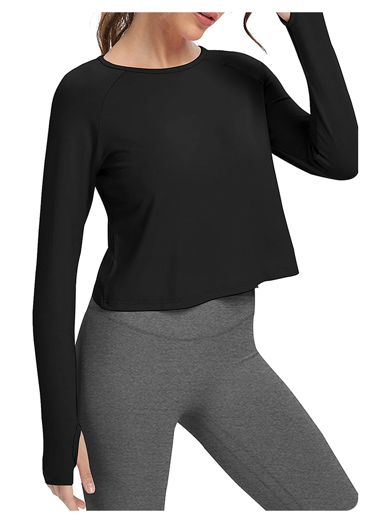 Women's Long Sleeve Yoga vest  - Yoga & Fitness With Denise のレビューと価格