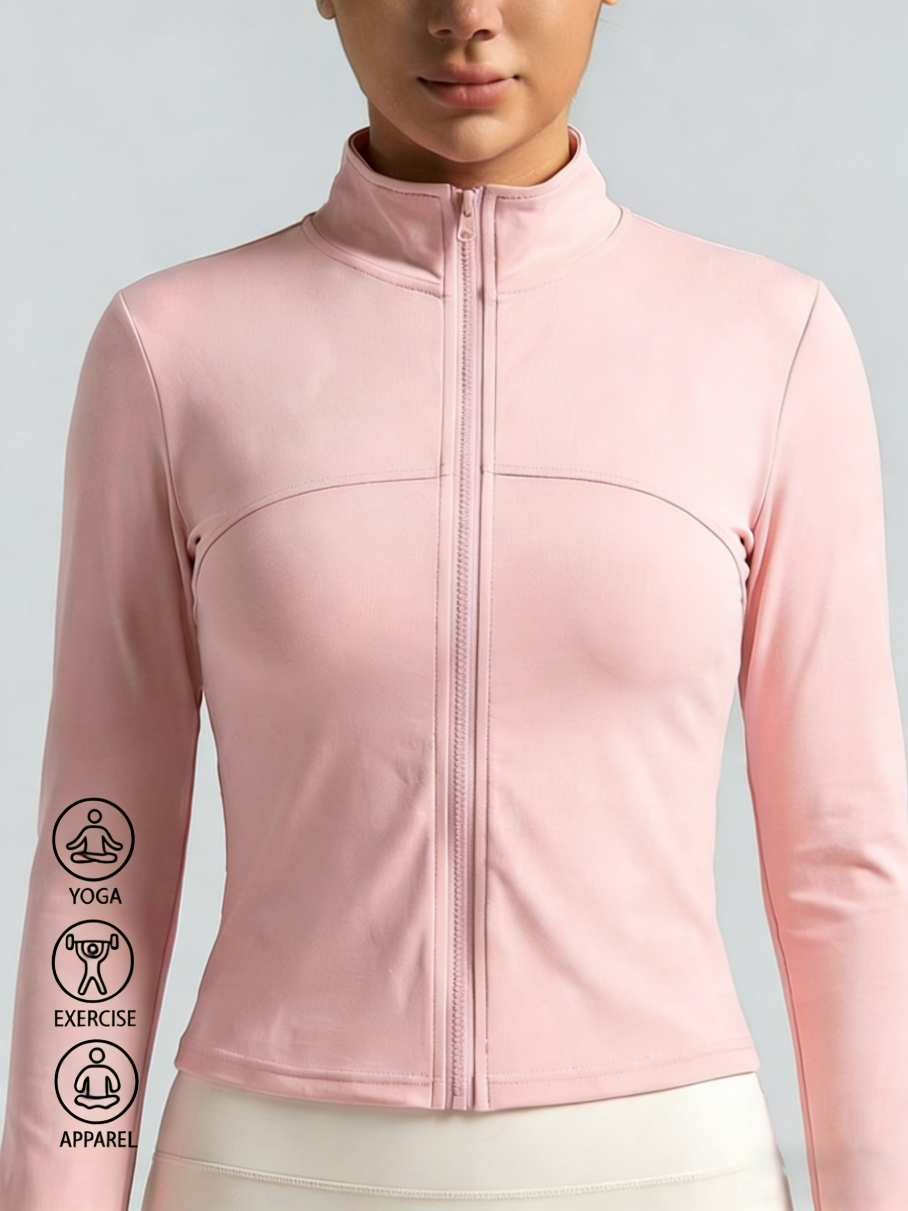 New Women Light pink Yoga Coat - Yoga & Fitness With Denise のレビューと価格