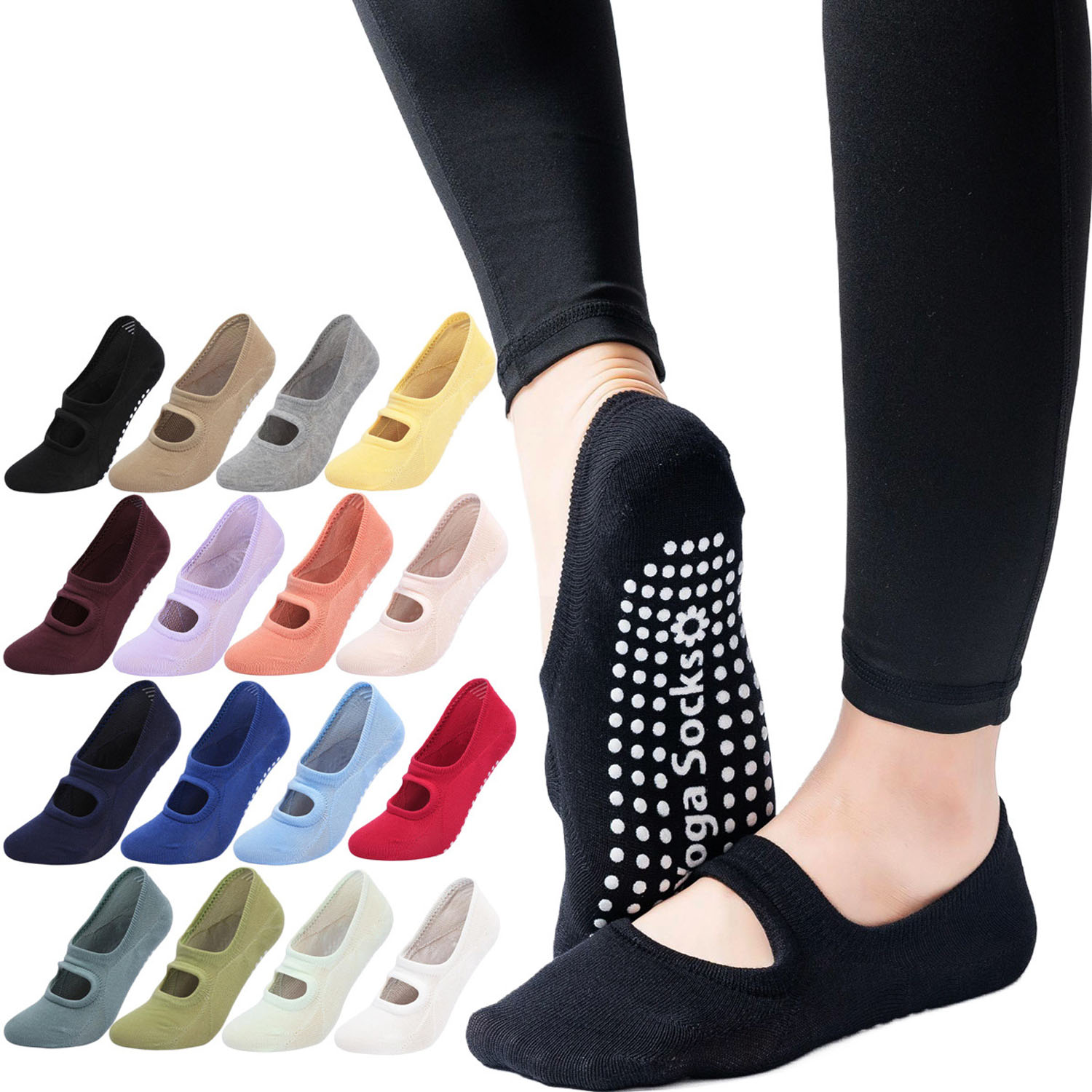 High Quality Women Yoga Socks  - Fitness Yoga Pilates のレビューと価格
