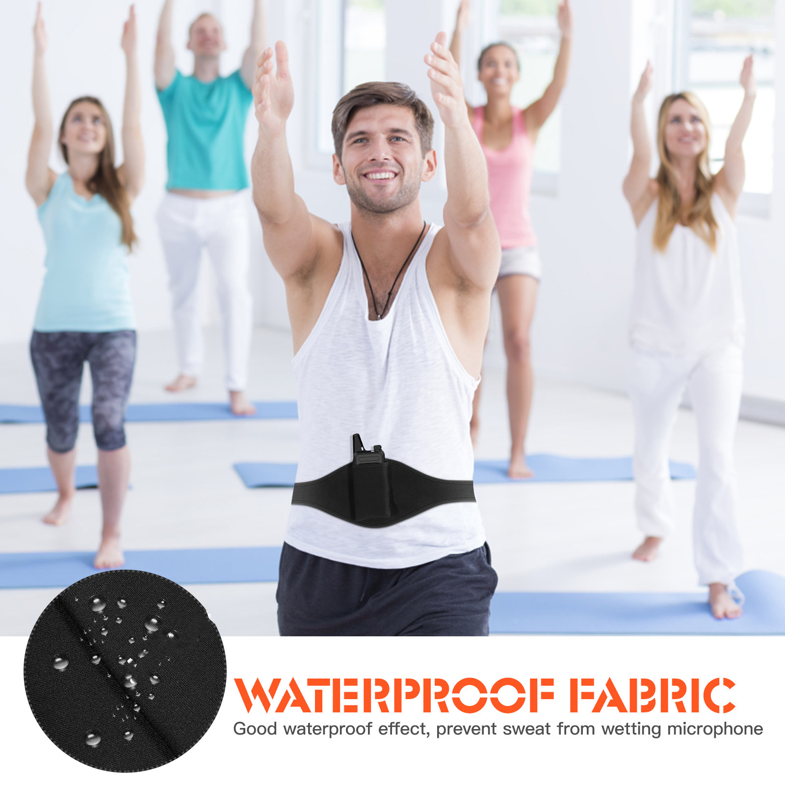Microphone Holder Waist Bag Ad - Yoga Fitness Teacher のレビューと価格