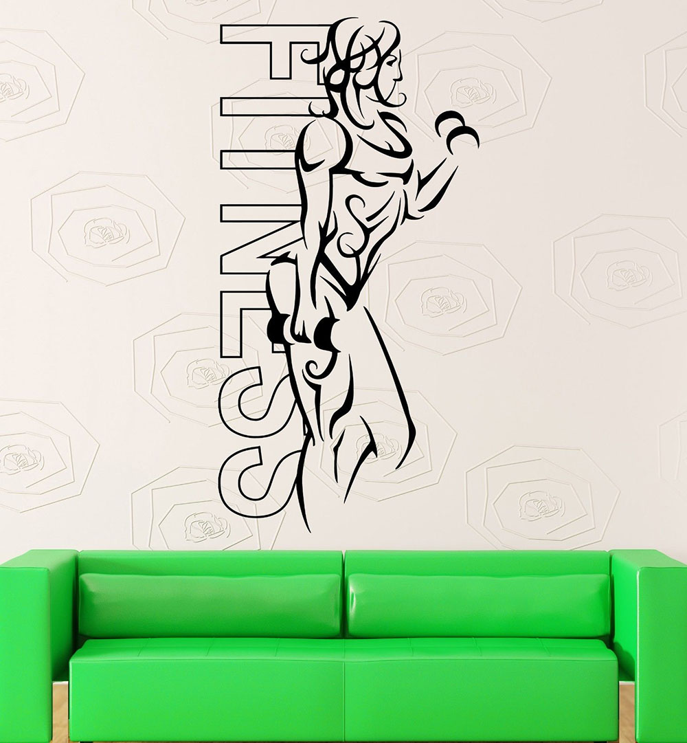 Wall Stickers Vinyl Fitness Gi - Yoga Health & Fitness Center のレビューと価格