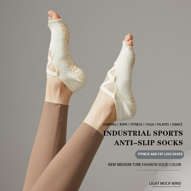 Ladies Yoga Socks Non Slip Gri - Fitness Yoga Pilates のレビューと価格