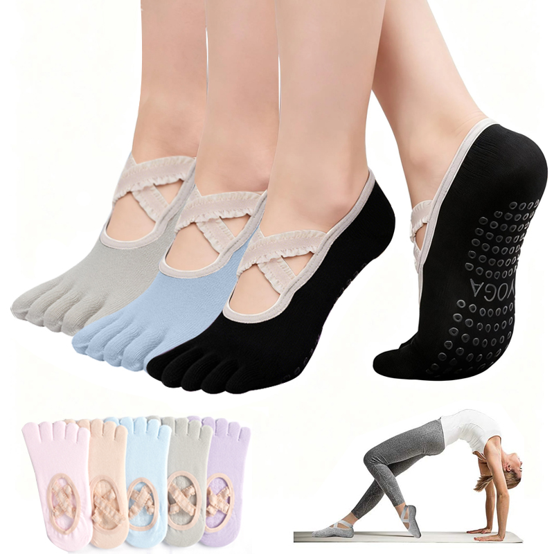Ladies Non-Slip Pilates Socks  - Fitness Yoga Pilates のレビューと価格