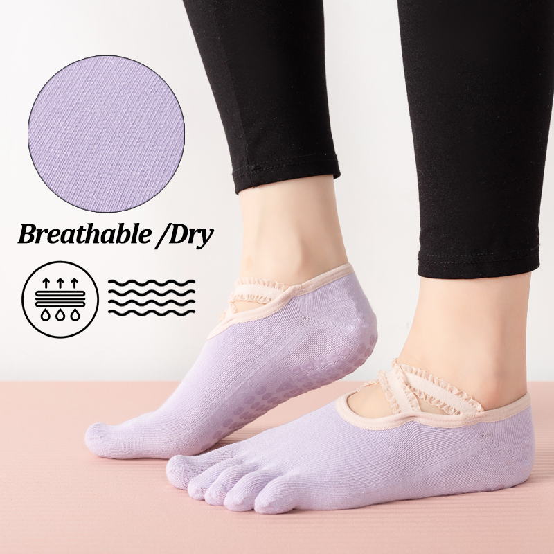 Ladies Non-Slip Pilates Socks  - Fitness Yoga Pilates のレビューと価格