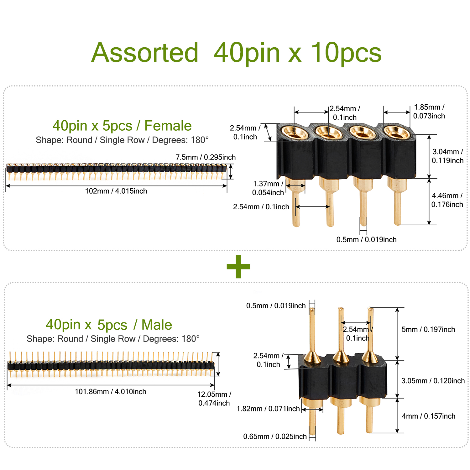 Male Female Round Single Row 4 - Dip Bar Parallel のレビューと価格