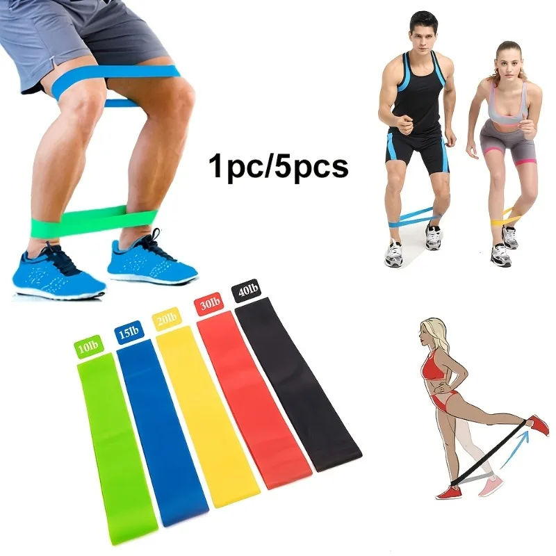 5PCS Resistance Resistance Ban - Yoga Fitness Resistance Band のレビューと価格
