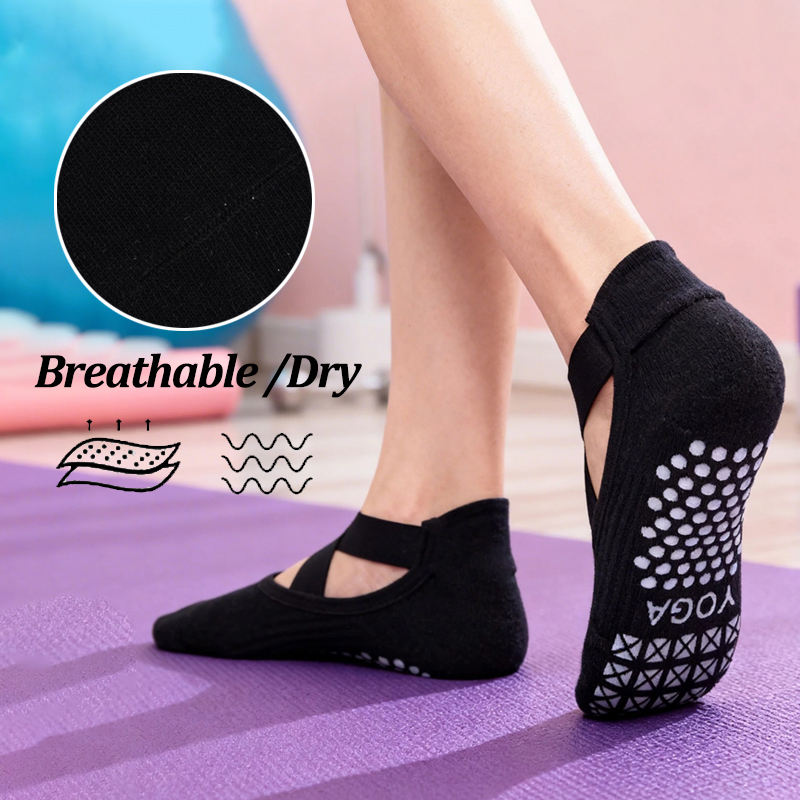 Women Non-Slip Yoga Socks Sili - Fitness Yoga Pilates のレビューと価格