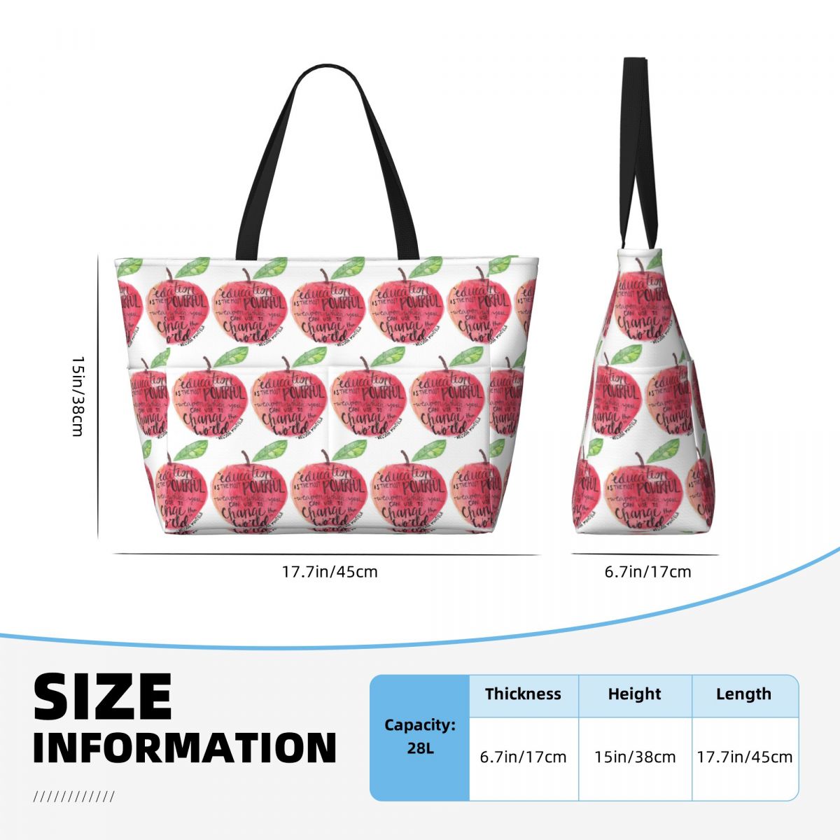 Teacher Quote Beach Tote Bag S - Yoga Fitness Teacher のレビューと価格