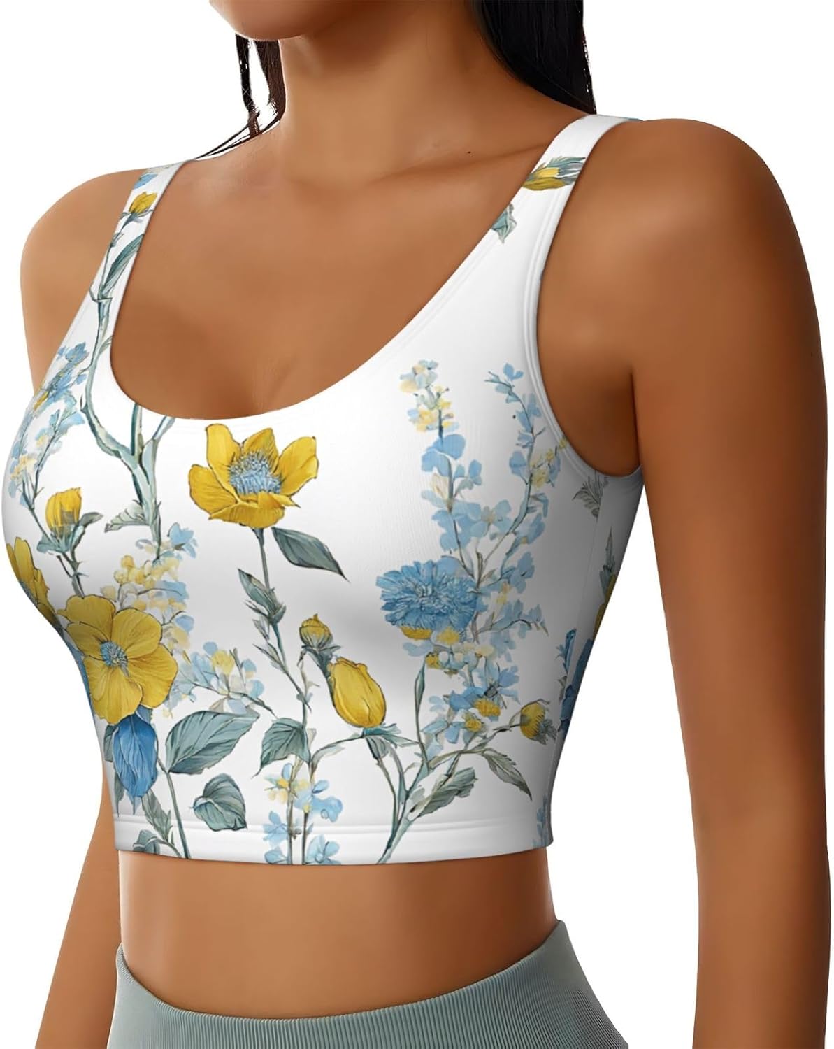 Blue Flower Floral Pattern Ros - Yoga Dance & Fitness Center Llc のレビューと価格