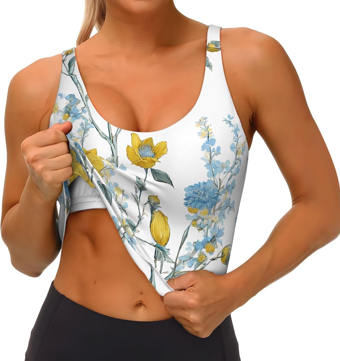 Blue Flower Floral Pattern Ros - Yoga Dance & Fitness Center Llc のレビューと価格