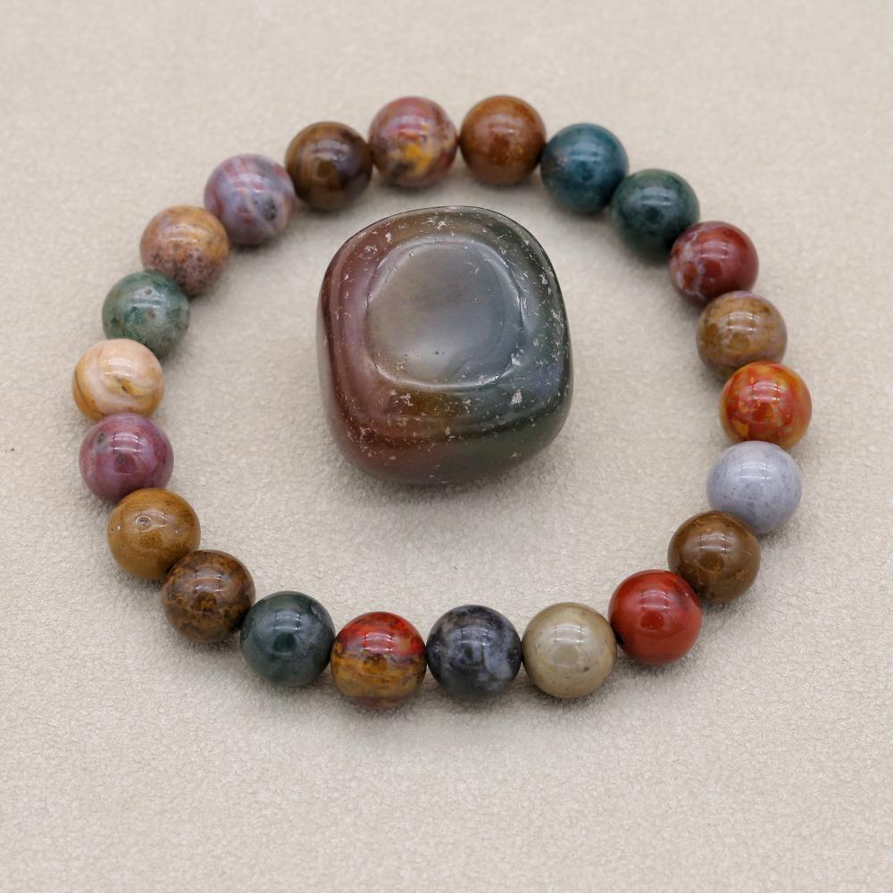 8mm Natural Stone Ocean Jasper - Yoga Health & Fitness Center のレビューと価格