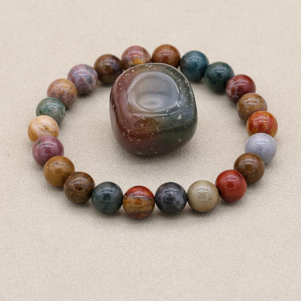 8mm Natural Stone Ocean Jasper - Yoga Health & Fitness Center のレビューと価格
