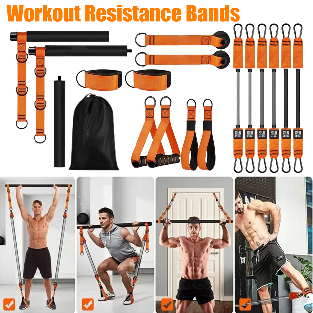 Multifunctional Pilates Bar wi - Yoga Fitness Resistance Band のレビューと価格