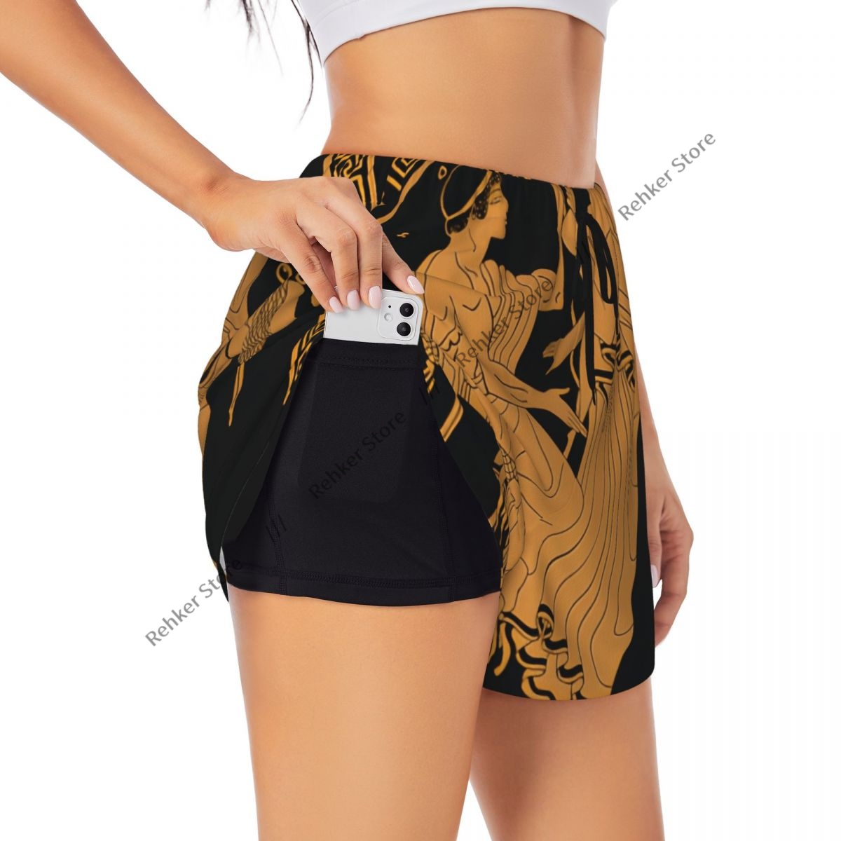 Workout Shorts Women Fitness Q - Yoga Fitness Drawing のレビューと価格