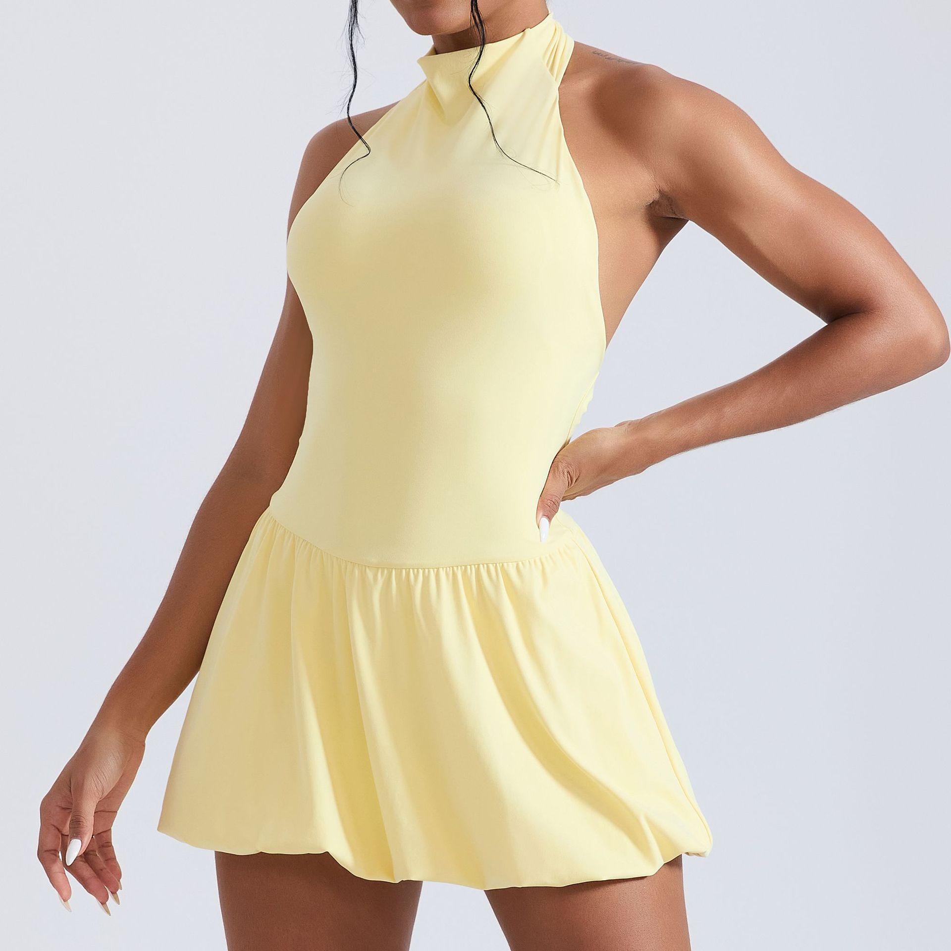 Ningyu High Neck Golf Tennis D - Yoga Fitness Dress のレビューと価格