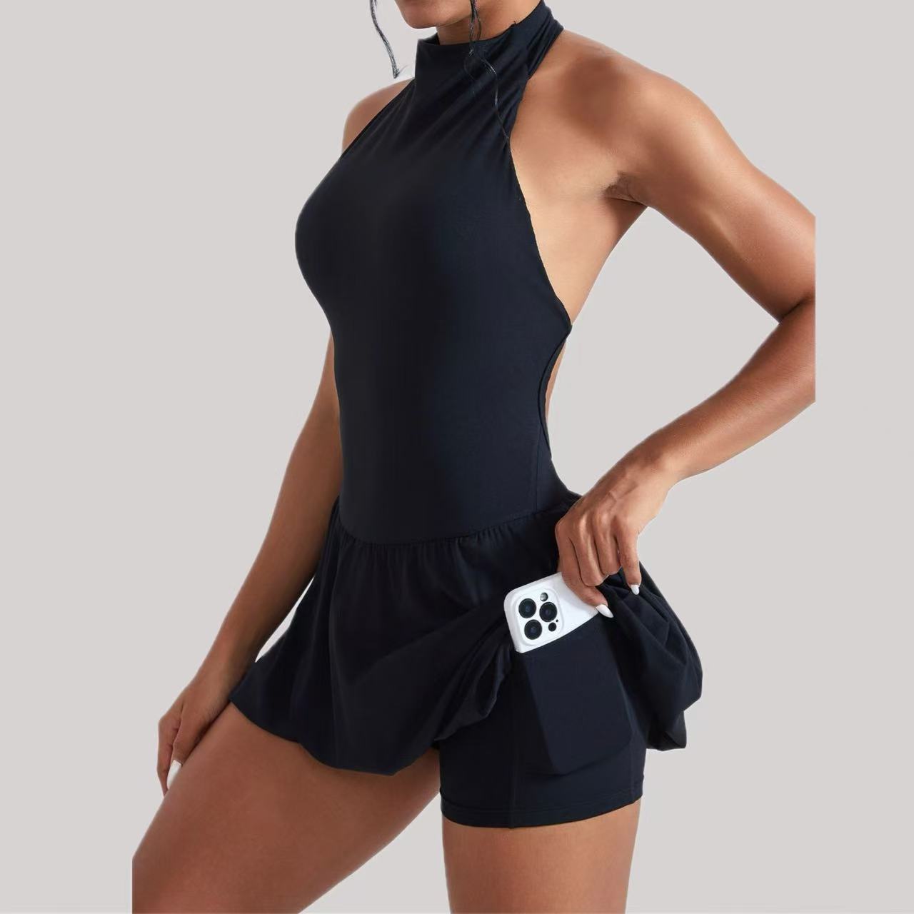 Ningyu High Neck Golf Tennis D - Yoga Fitness Dress のレビューと価格