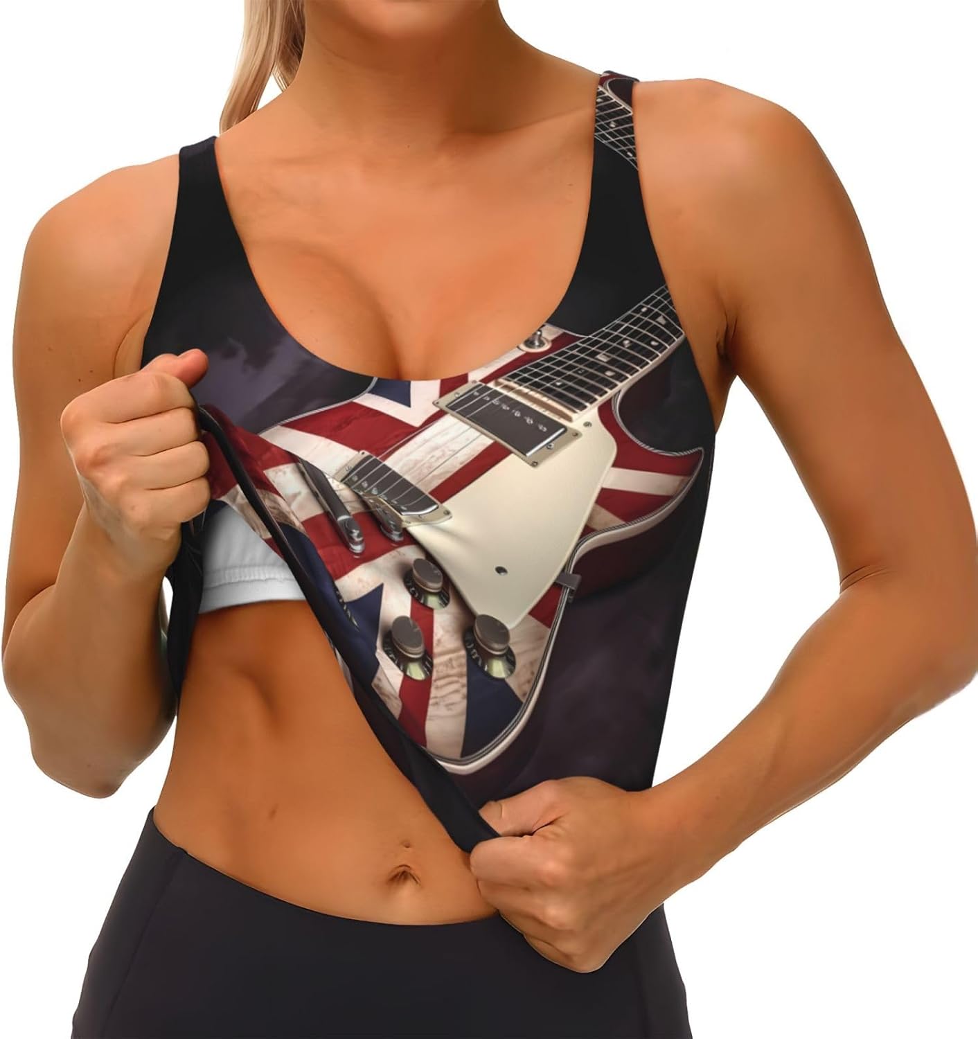 Guitar British Flag Print Wome - Yoga Dance & Fitness Center Llc のレビューと価格