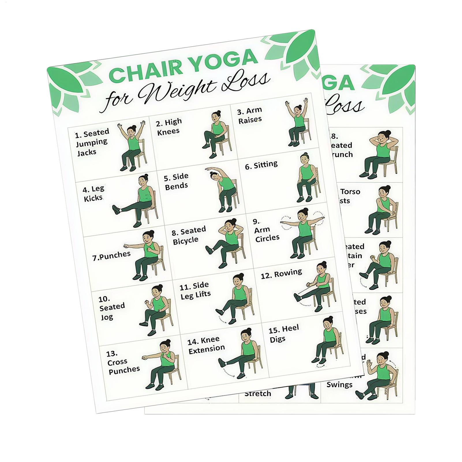 2 PCS Yoga Poster Home Exercis - Yoga Health & Fitness Center のレビューと価格