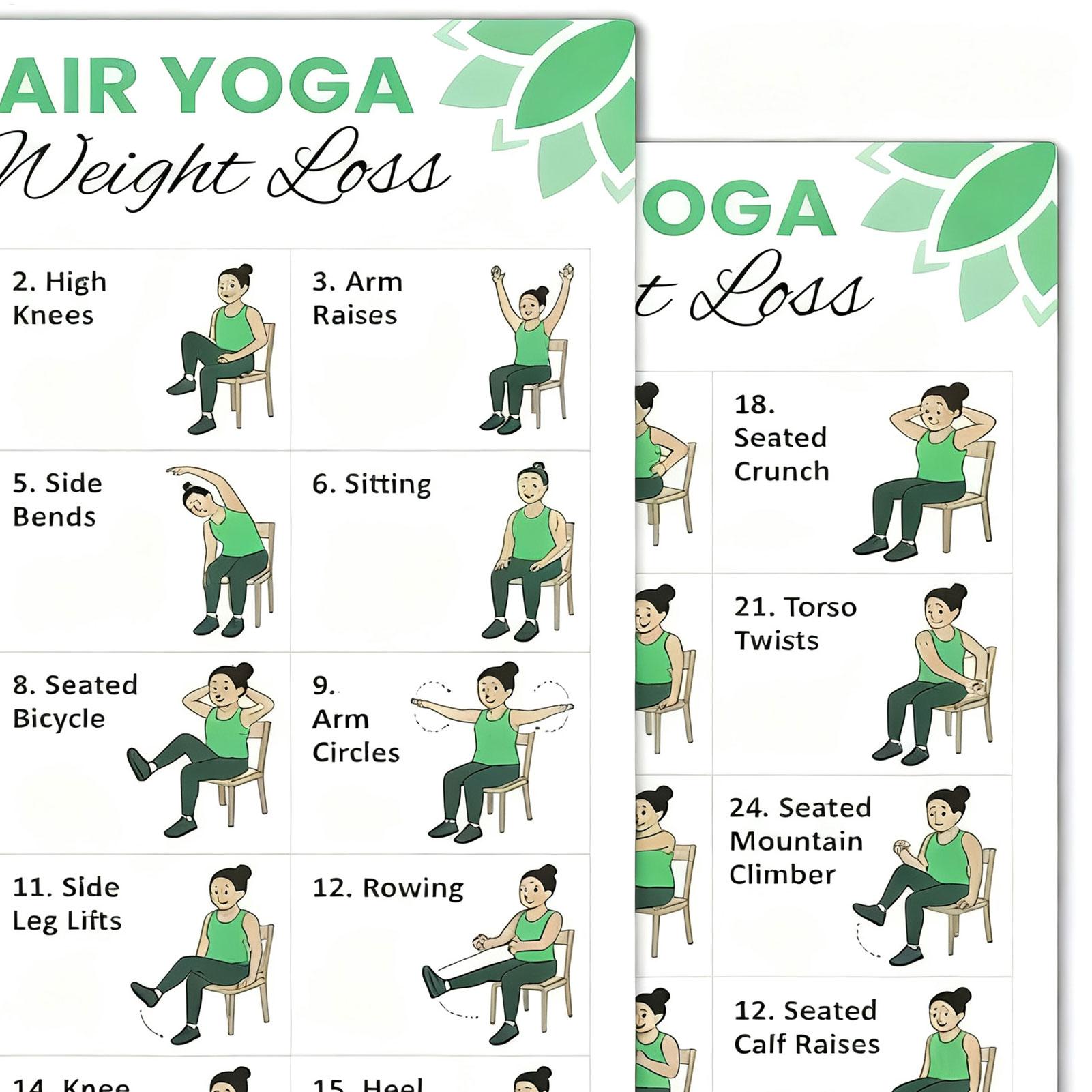 2 PCS Yoga Poster Home Exercis - Yoga Health & Fitness Center のレビューと価格