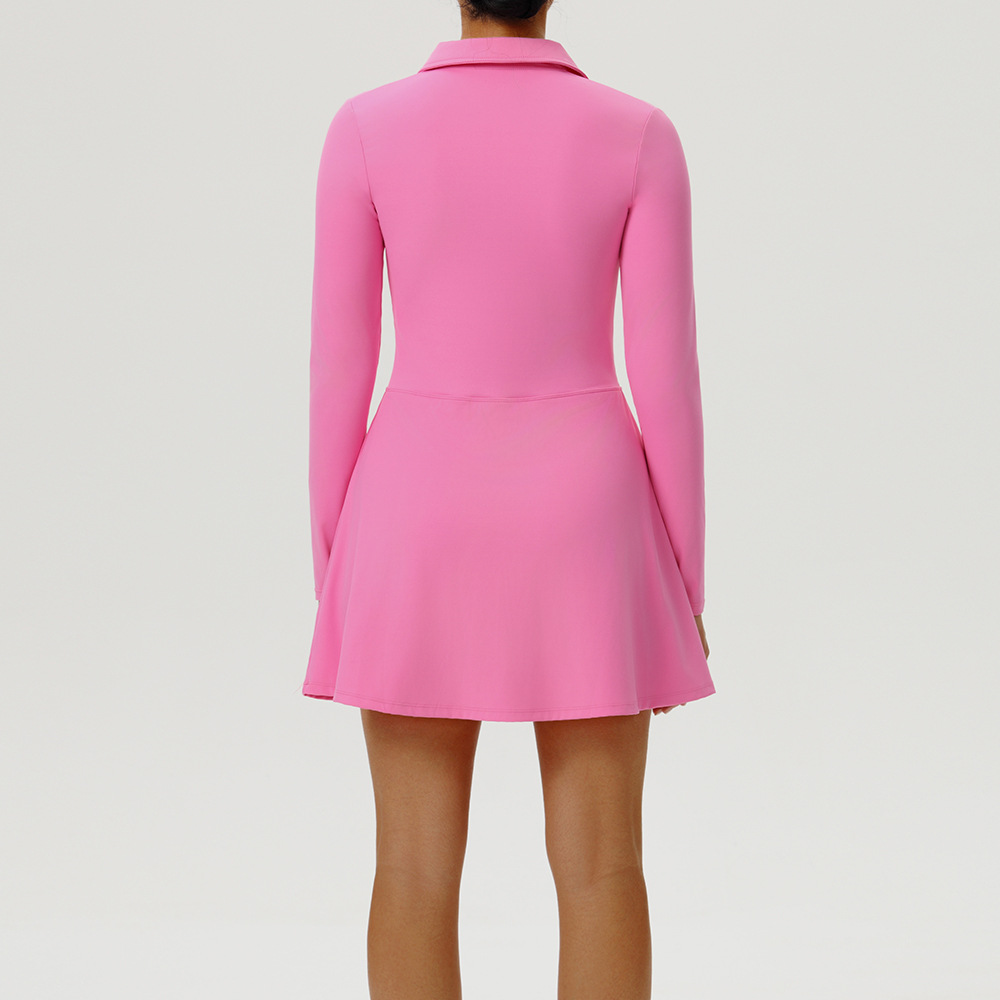 Gym Jumpsuits Half Zipper Long - Yoga Fitness Dress のレビューと価格