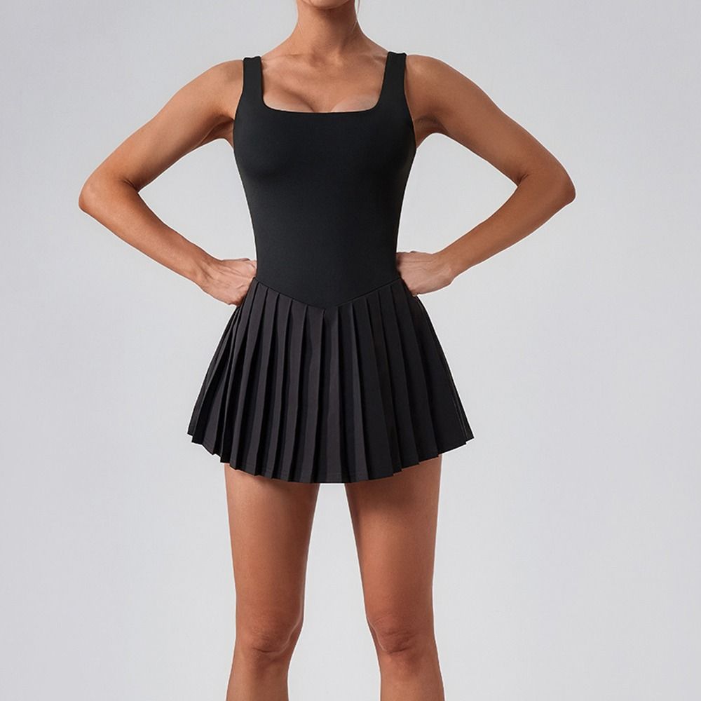 Hollow Out Women Tennis Dress  - Yoga Fitness Dress のレビューと価格