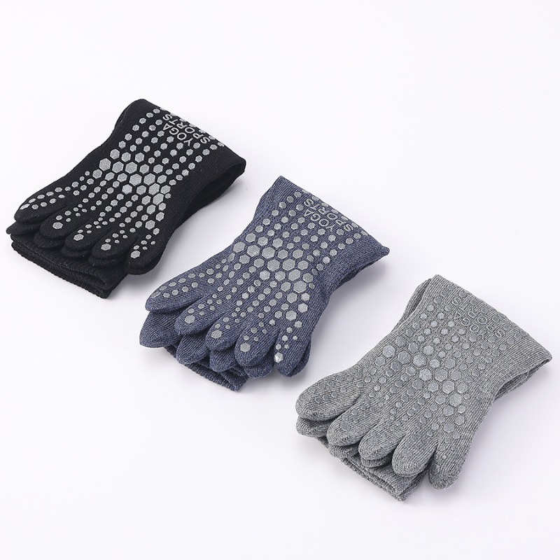Ribbed Non Slip Men Yoga Socks - Yoga Toe Separator のレビューと価格